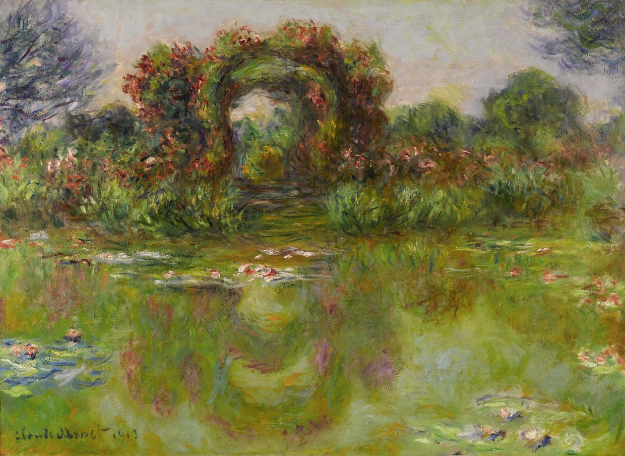 Lago dos Lírios de Água, Les Rosiers, 1913 de Claude Monet