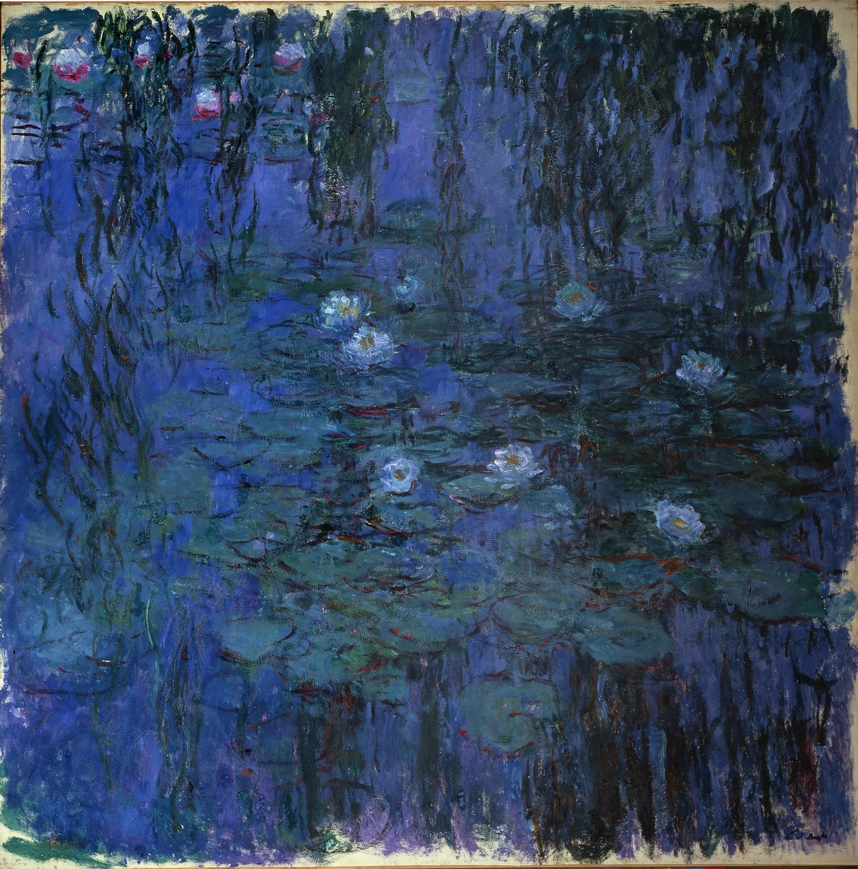 Blue Waterlily (óleo sobre tela, c.1916-19) de Claude Monet