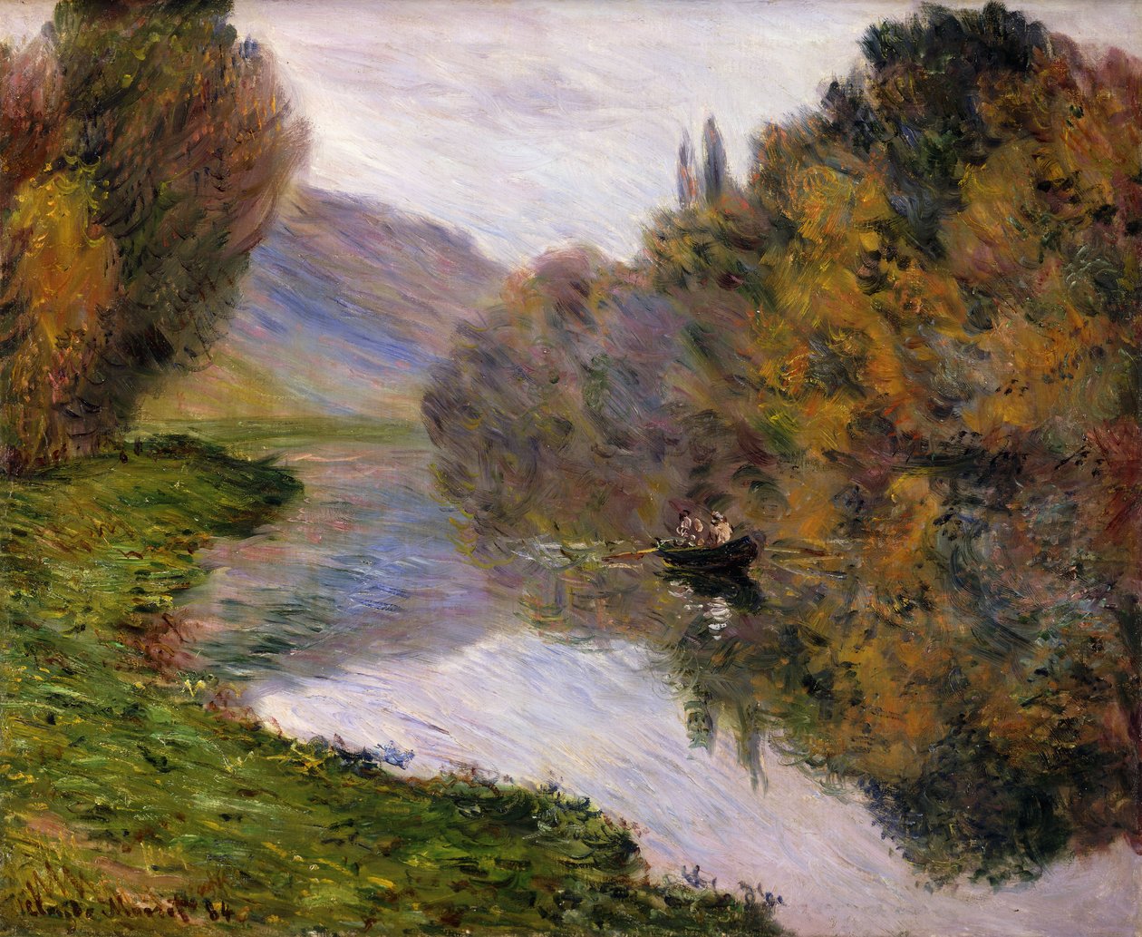 Barco no Sena perto de Jeufosse, de Claude Monet