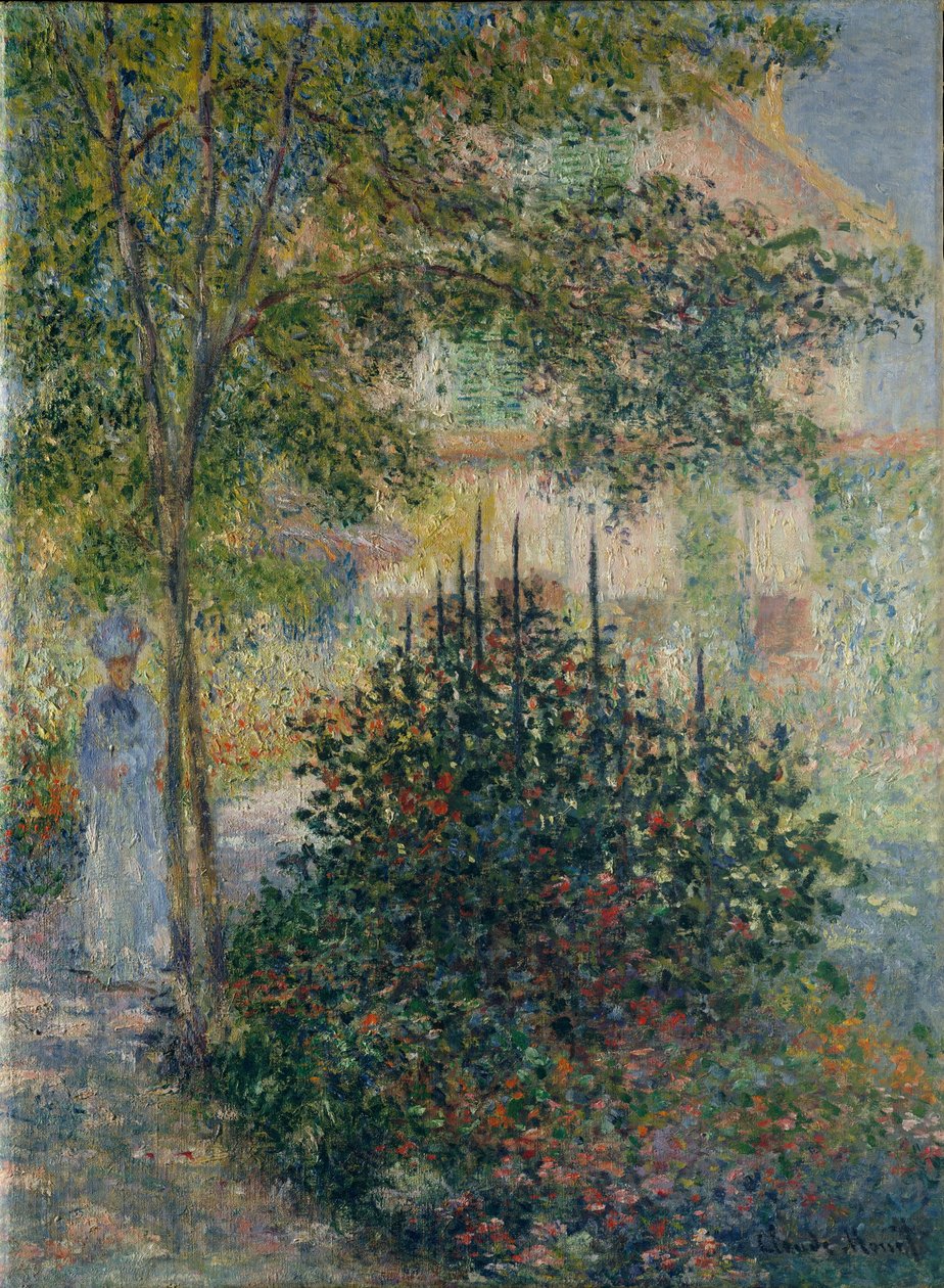 Camille Monet no Jardim de Argenteuil de Claude Monet