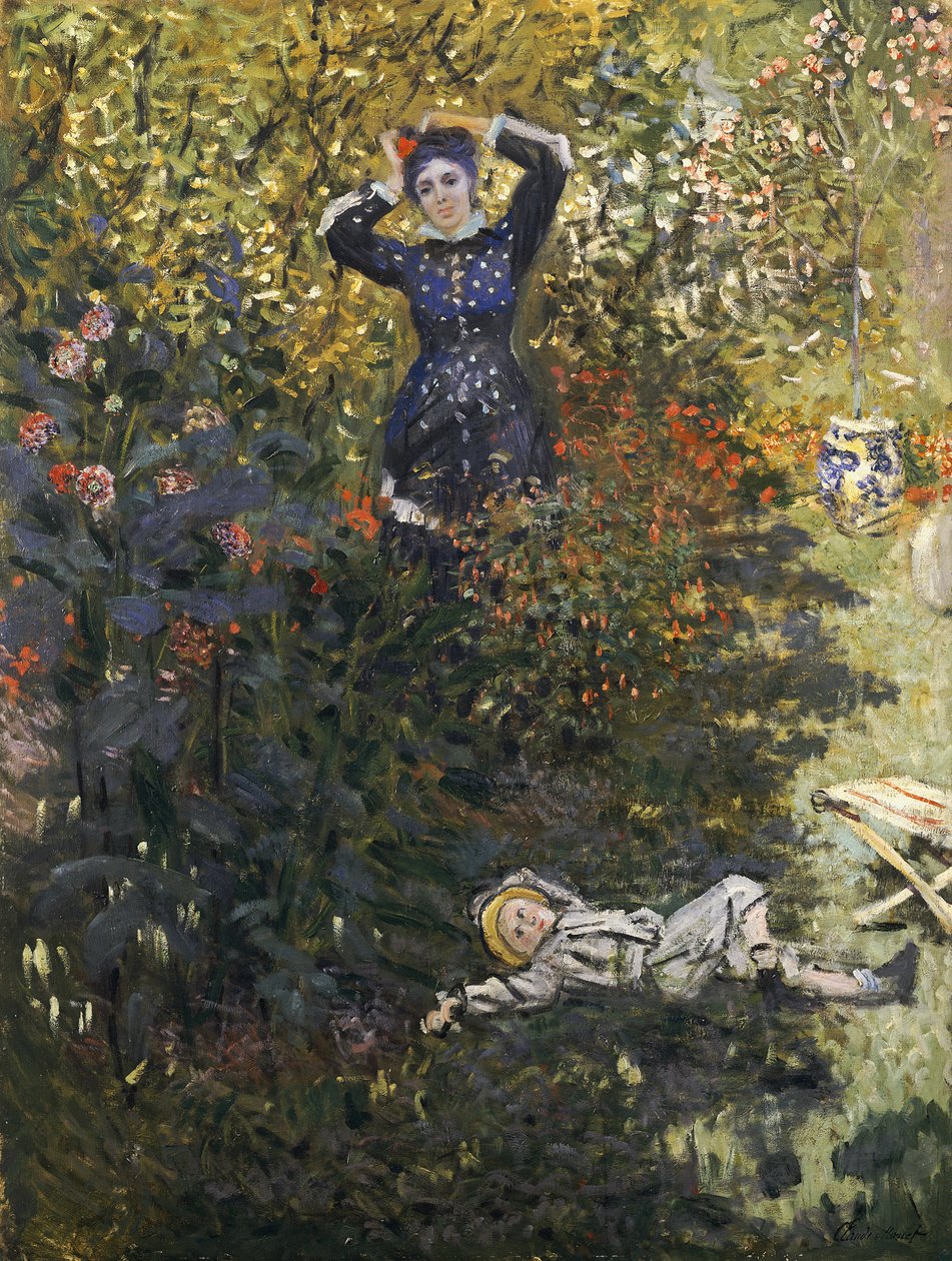 Camille e Jean no jardim em Argenteuil de Claude Monet