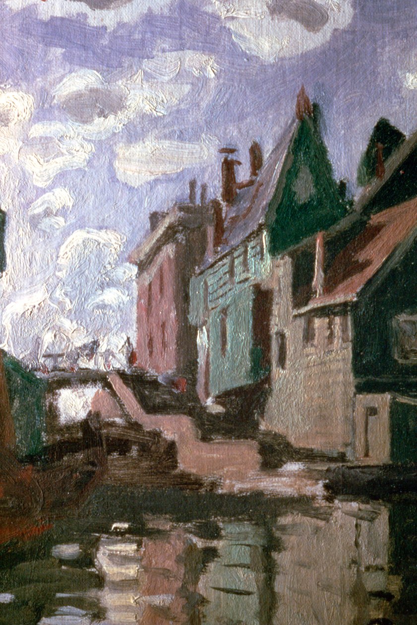 Canal em Zaandam, detalhe, 1871 de Claude Monet