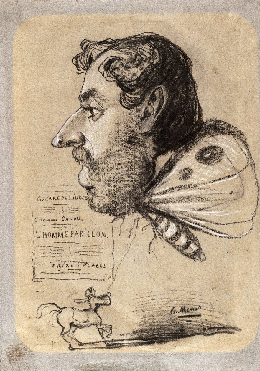 Caricatura de Jules Didier (“Homem Borboleta”) de Claude Monet
