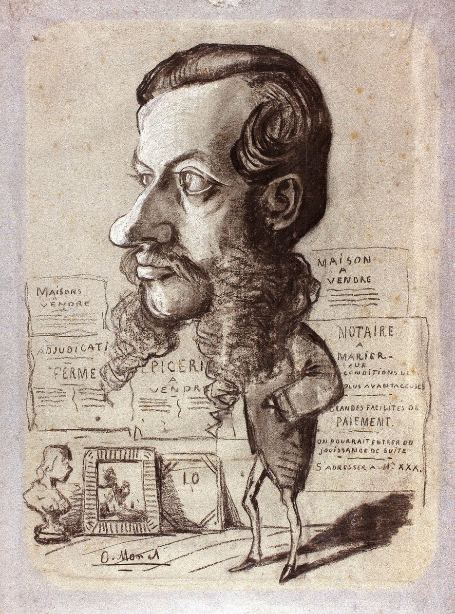 Caricatura de Léon Manchon de Claude Monet