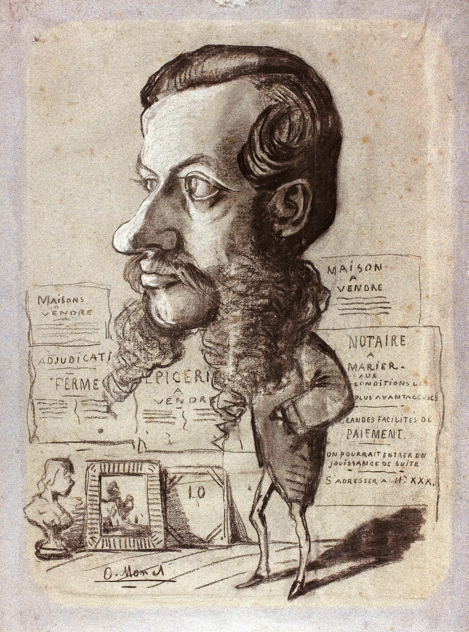 Caricatura de Léon Manchon de Claude Monet