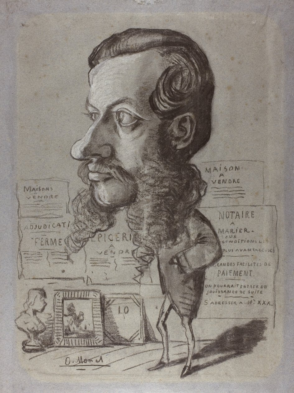 Caricatura de Léon Manchon, c.1858 de Claude Monet
