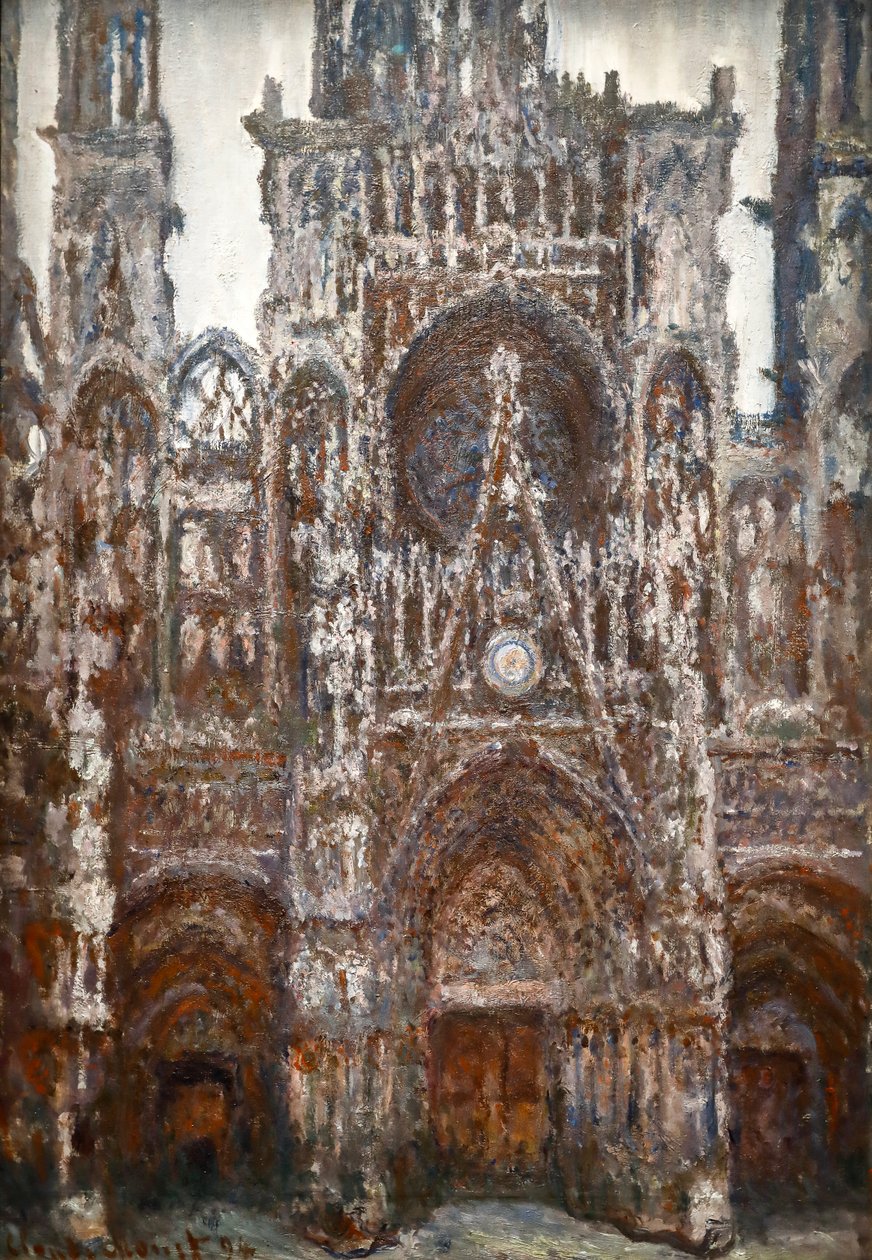Catedral de Rouen, vista do Portal, Brown Harmony de Claude Monet