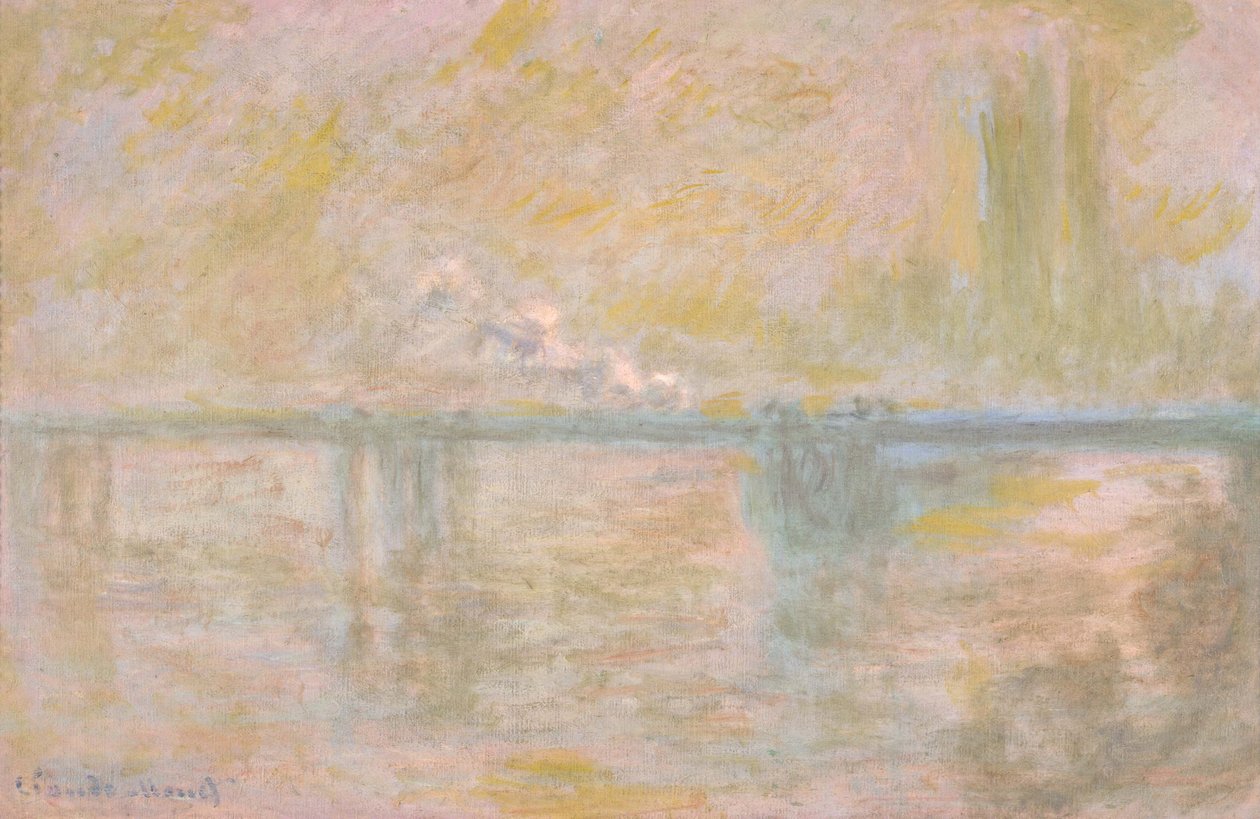 Ponte Charing-Cross em Londres, c. 1902 de Claude Monet