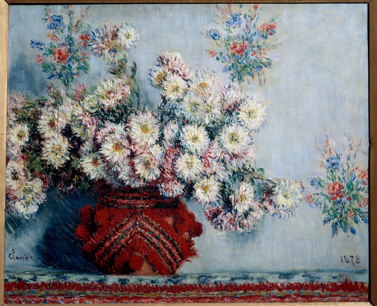Chrysanthemes Pintura de Claude Monet (1840-1926) 1878, óleo sobre tela, Dim. 0,54x0,65 m Paris, musee d