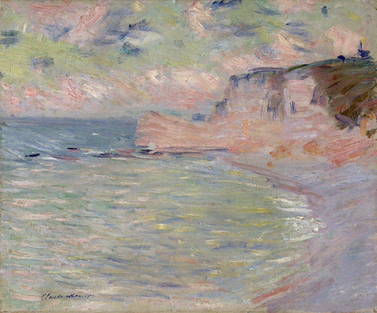 Falésias e a Porte d&39;Amont, Morning Effect, 1885 de Claude Monet