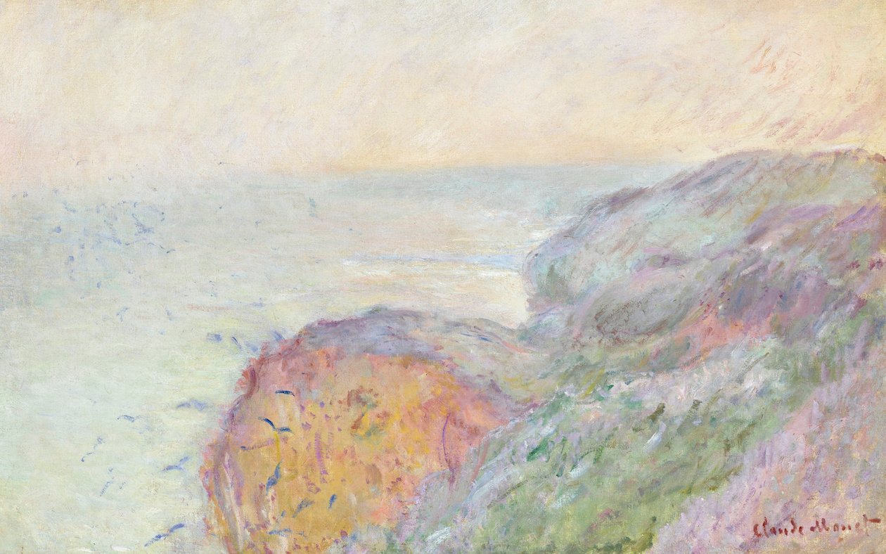 Penhascos perto de Dieppe, 1897. de Claude Monet