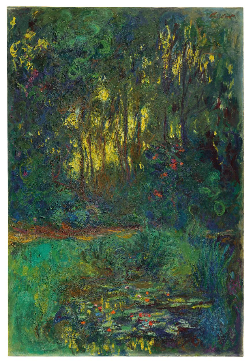 Canto da lagoa do lírio d&39;água, c.1918-19 de Claude Monet
