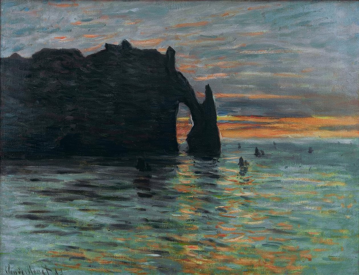 Pôr do sol de Claude Monet