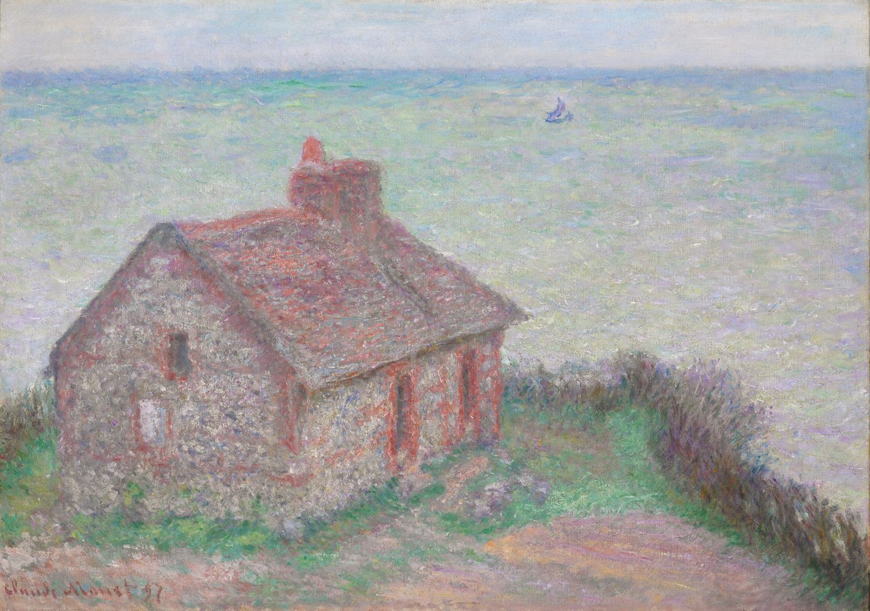 Alfândega, Efeito Rose; A Alfândega, efeito rosa, 1897 de Claude Monet