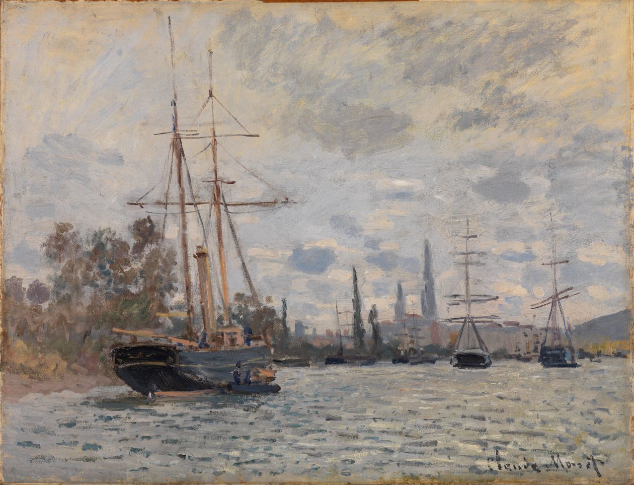 O Sena, junto a Rouen de Claude Monet