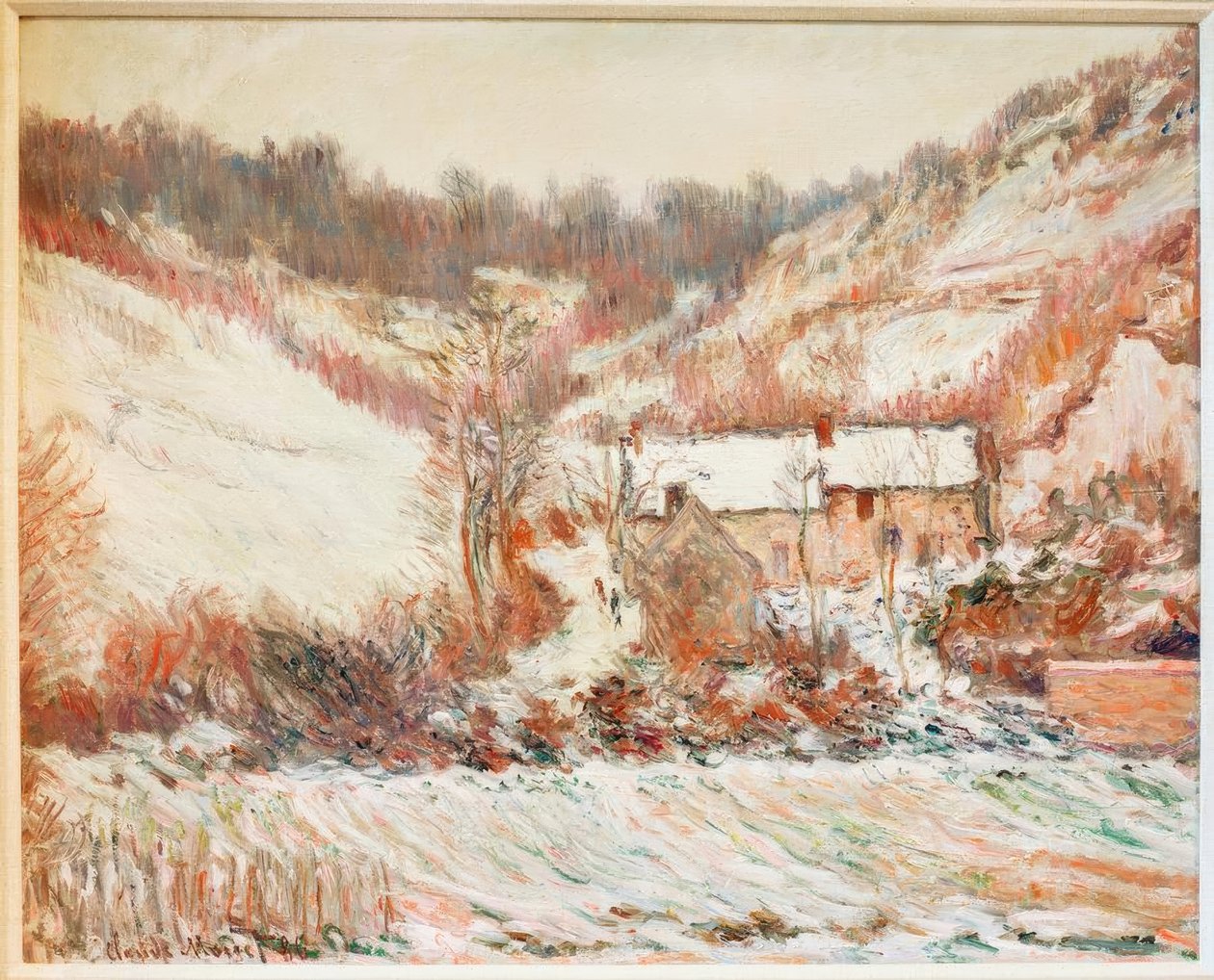 Efeito de neve em Falaise (Schneestimmung bei Falaise) de Claude Monet