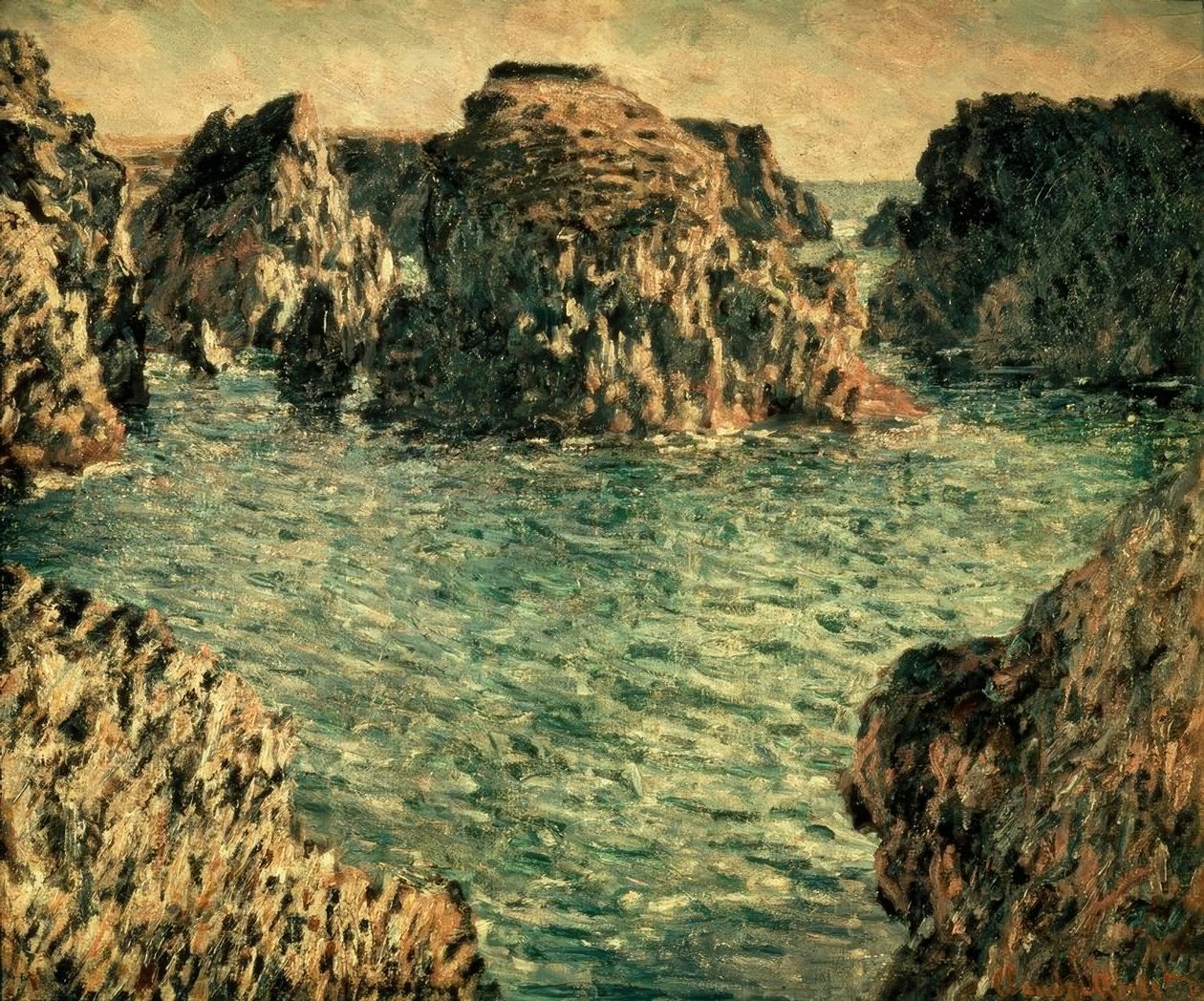 Entrada para Port-Goulphar, Belle-Ile de Claude Monet