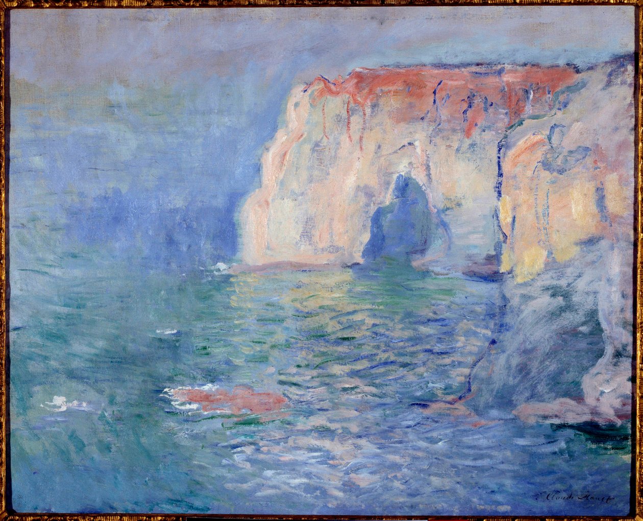 Etretat, la manneporte, refllets on the water Pintura de Claude Monet (1840-1926) 1885 Sol. 0,65x0,81 m Paris, musee d