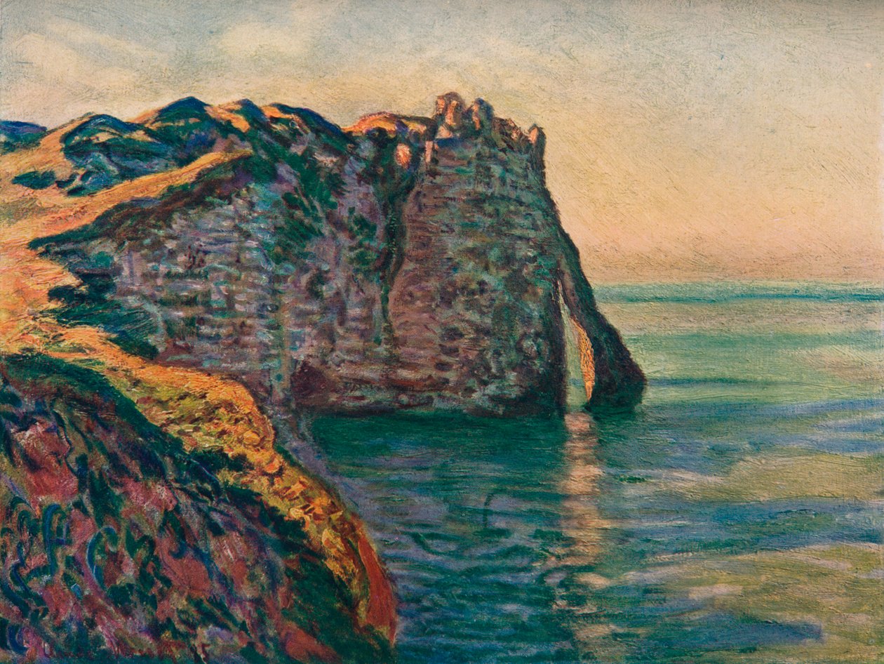Penhascos em Etretat, 1885 de Claude Monet
