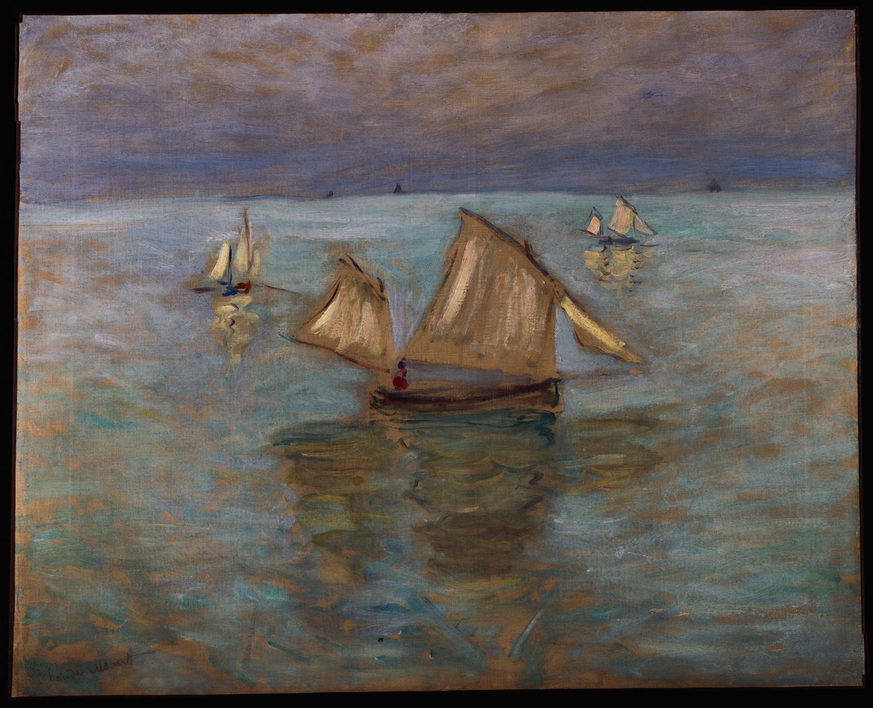 Barcos de pesca em Pourville, 1882 de Claude Monet