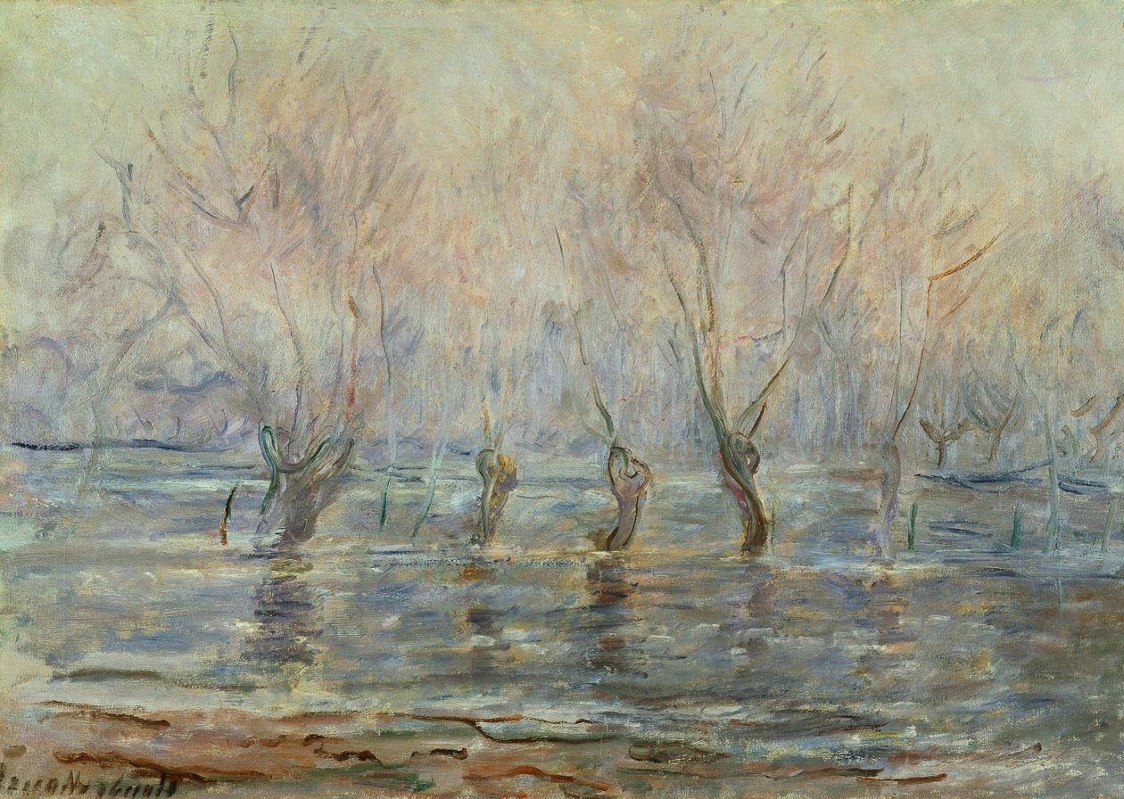 Inundações em Giverny; L "Inondation a Giverny, c.1896 de Claude Monet