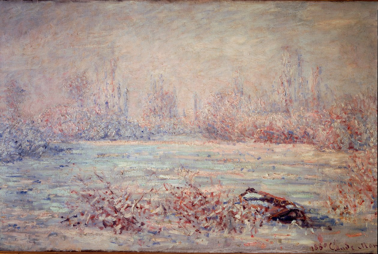 Gelo perto de Vetheuil, detalhe de Claude Monet