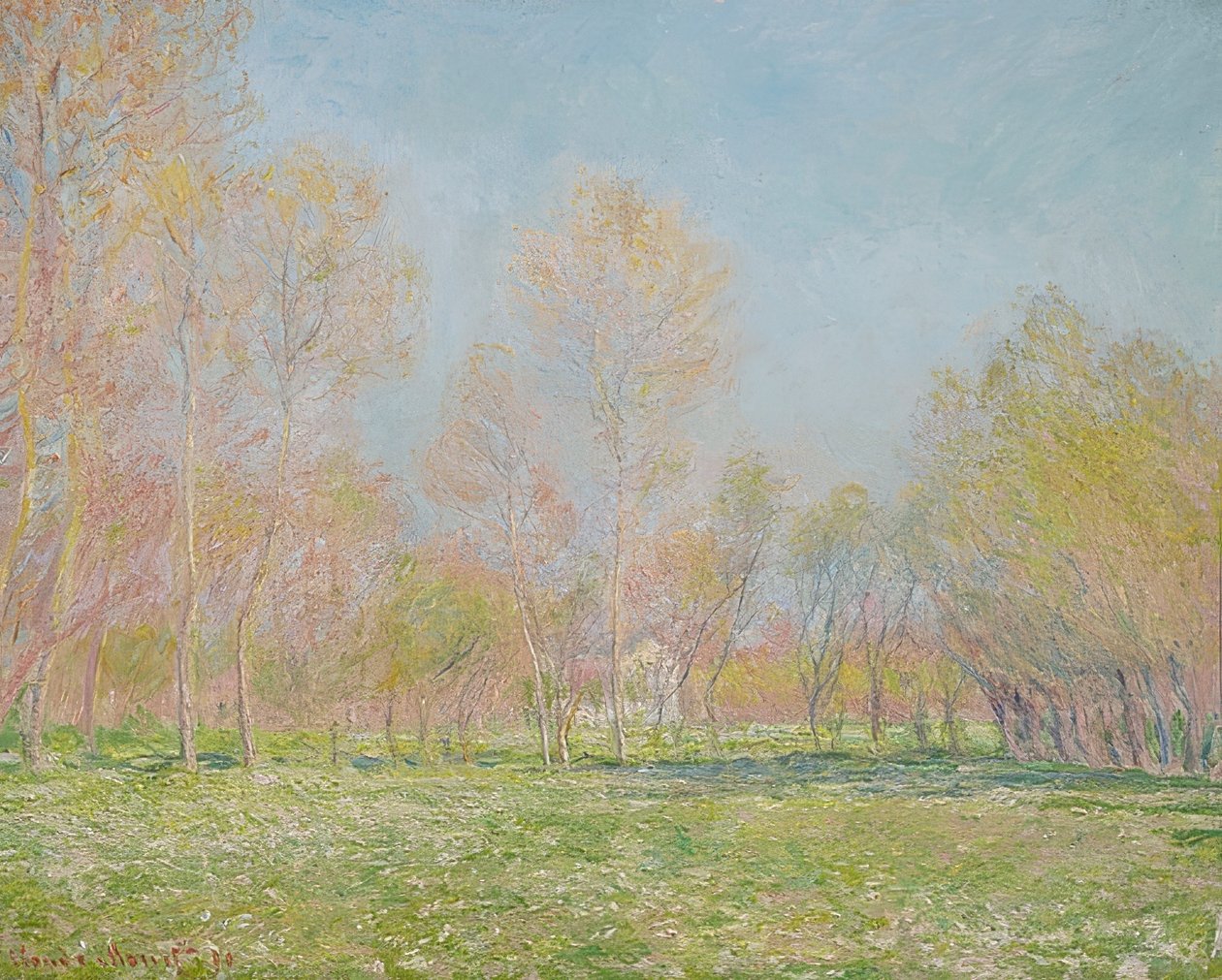 Primavera em Giverny. 1890 de Claude Monet