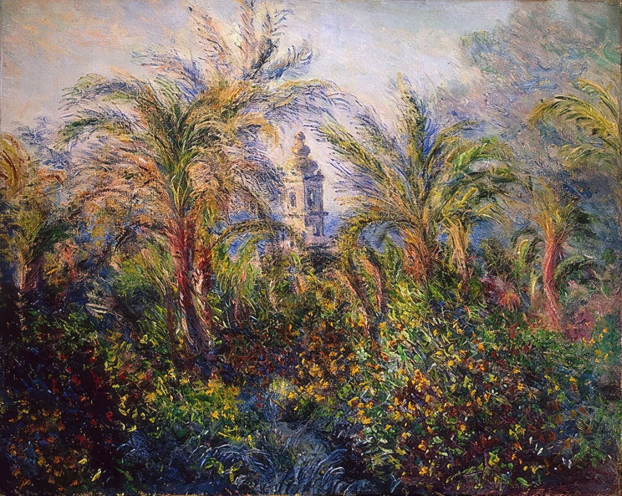 Jardim em Bordighera, impressão de manhã. 1884 de Claude Monet