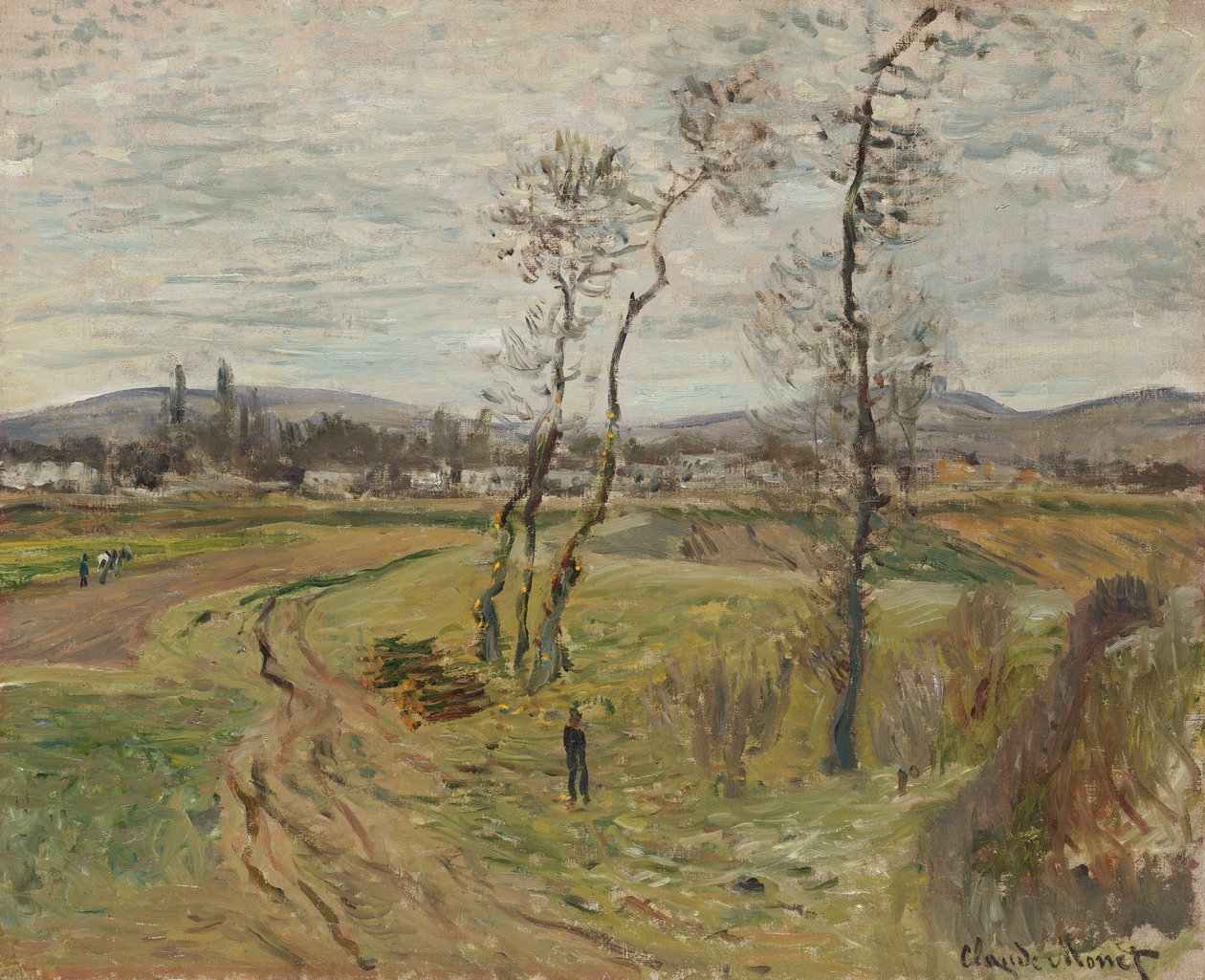 Planície de Gennevilliers; La Plaine de Gennevilliers, 1877 de Claude Monet