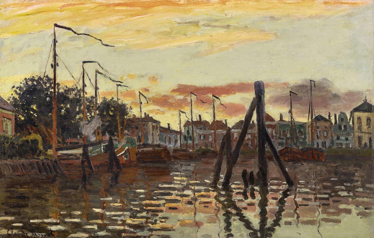 Alemão: Der Hafen von Zaandam O porto de Zaandam de Claude Monet