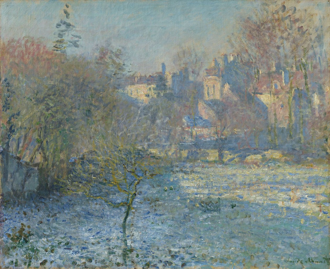 Alemão: Hoarfrost Frost de Claude Monet