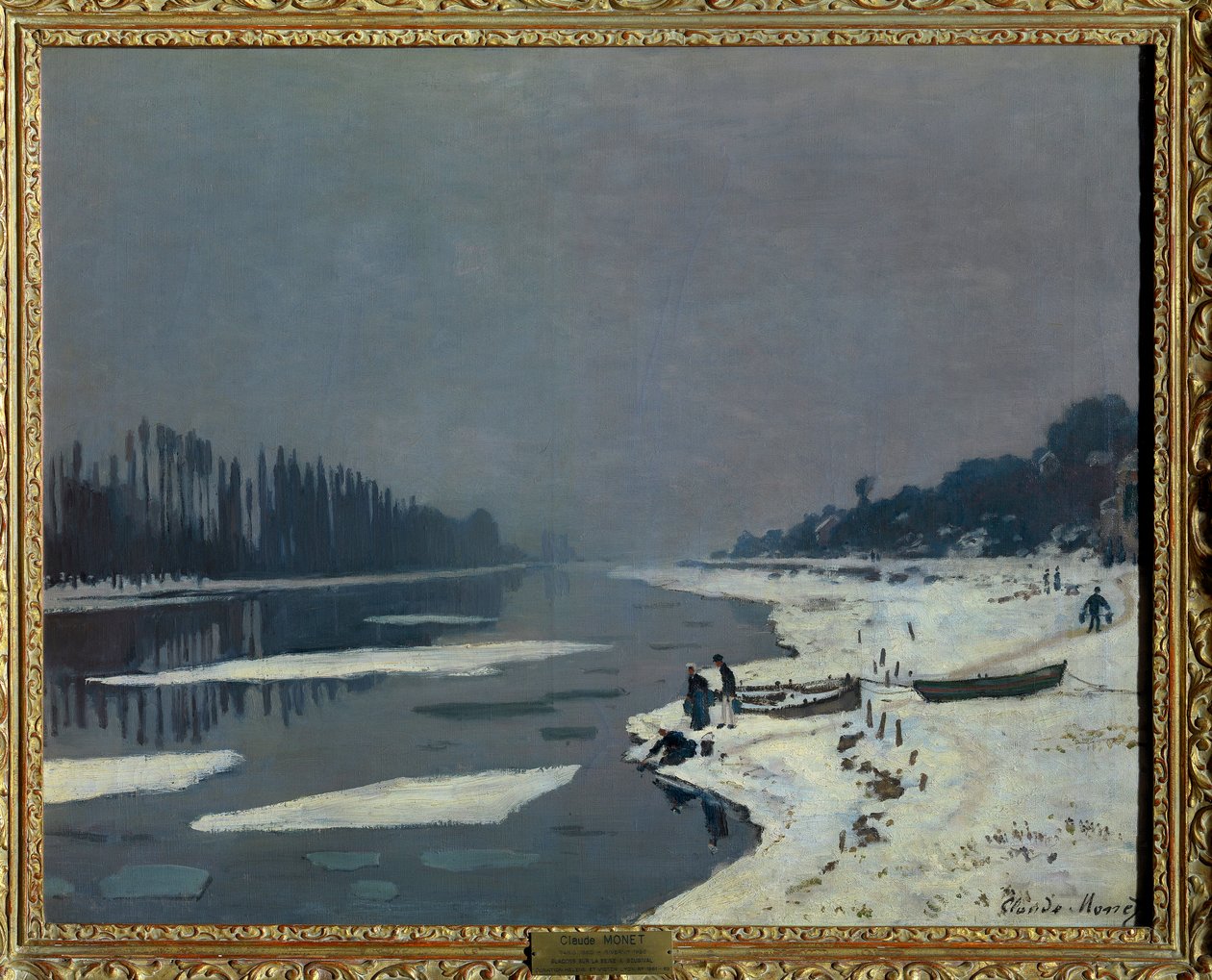 Glacons sur la Seine a Bougival, Yvelines Pintura de Claude Monet (1840-1926) Dim 0,65 x 0,81 m Paris musee du Louvre Menção obrigatória: Donation Helene et Victor Lyon de Claude Monet