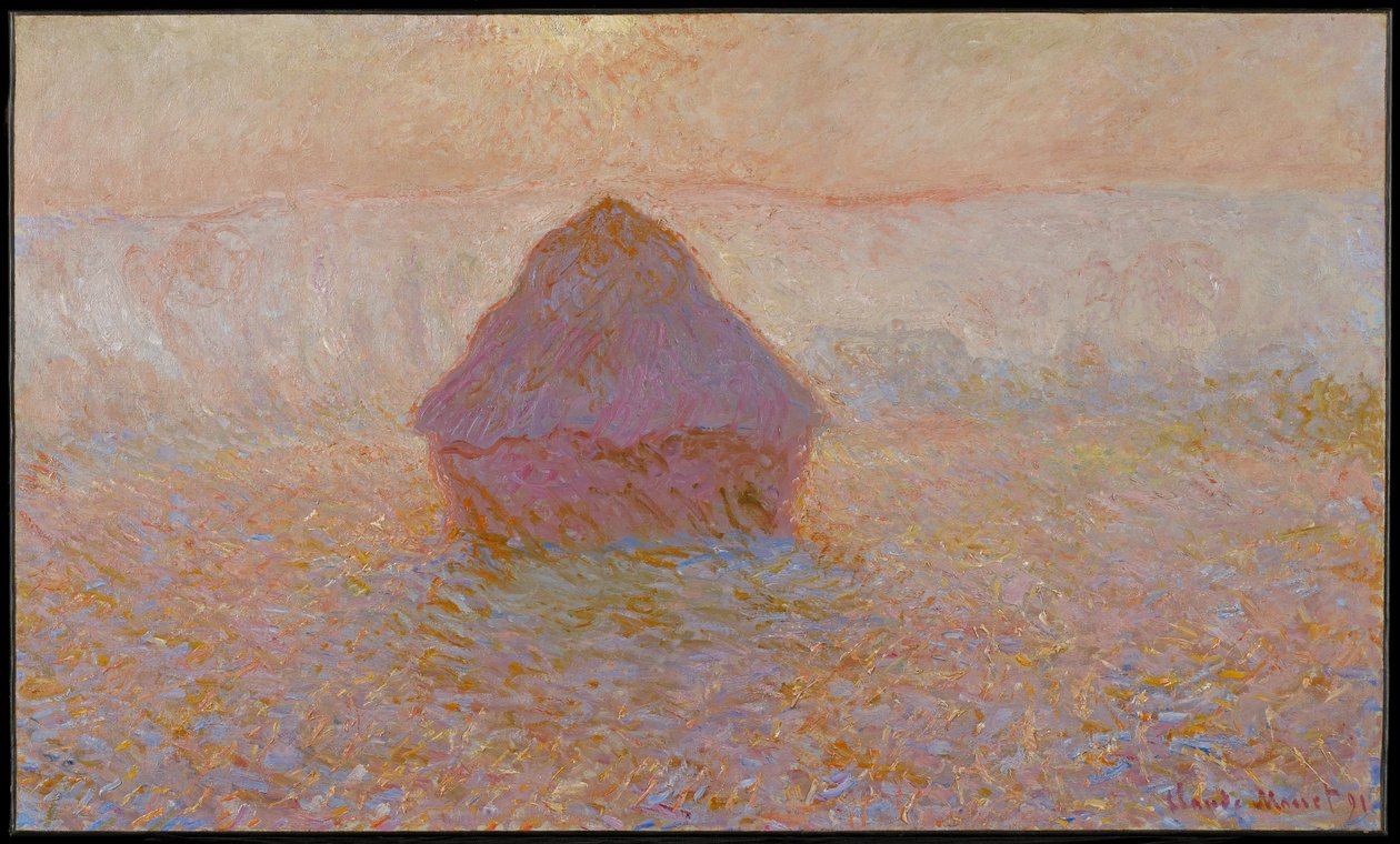 Medas de feno, sol na névoa de Claude Monet