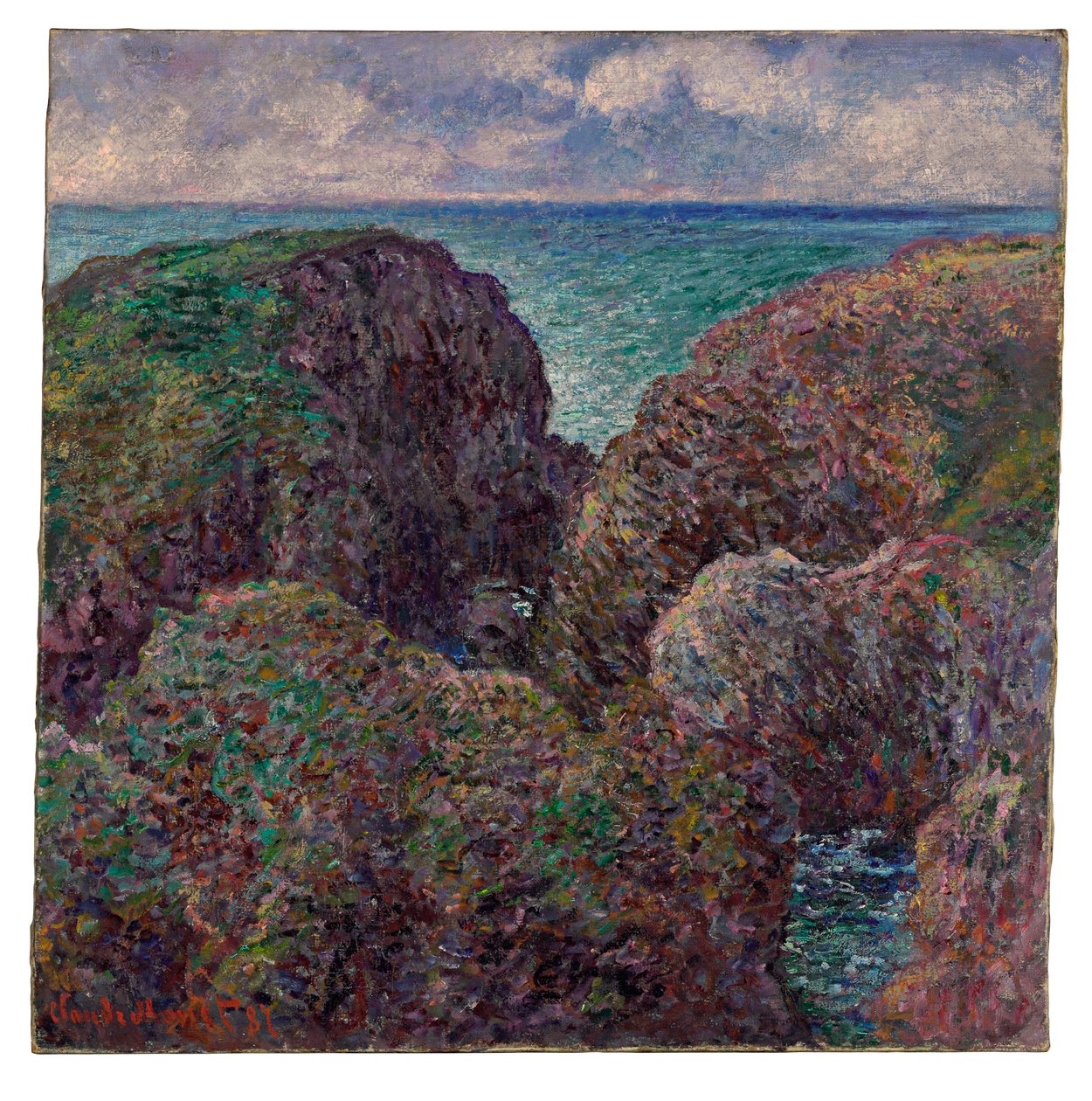Grupo de rochas em Port-Goulphar, 1887 de Claude Monet