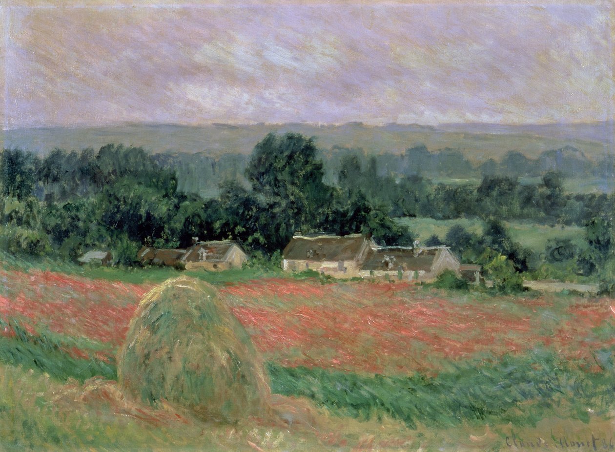 Palheiro em Giverny, 1886 de Claude Monet
