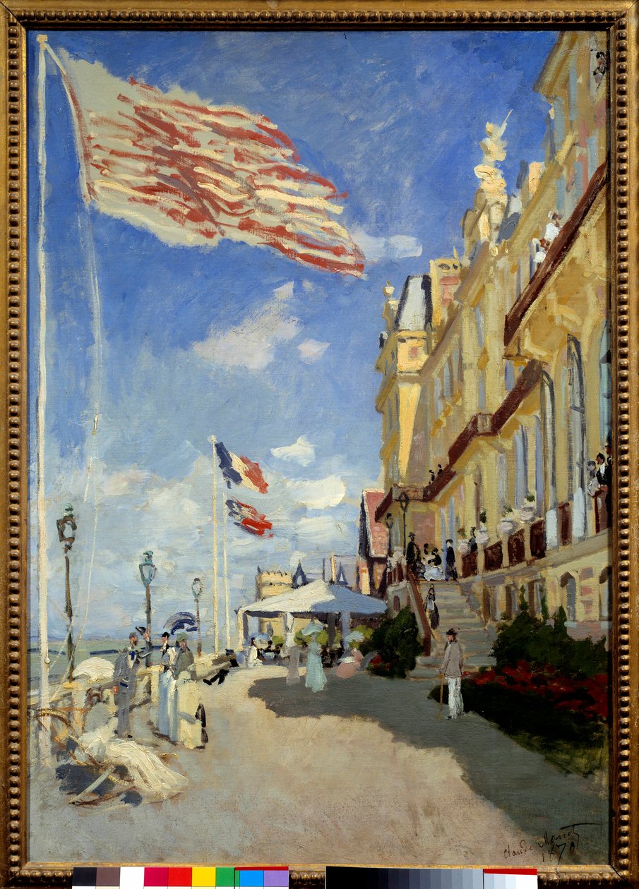 Hotel des Roches Noires em Trouville. Pintura de Claude Monet (1840-1926) de Claude Monet