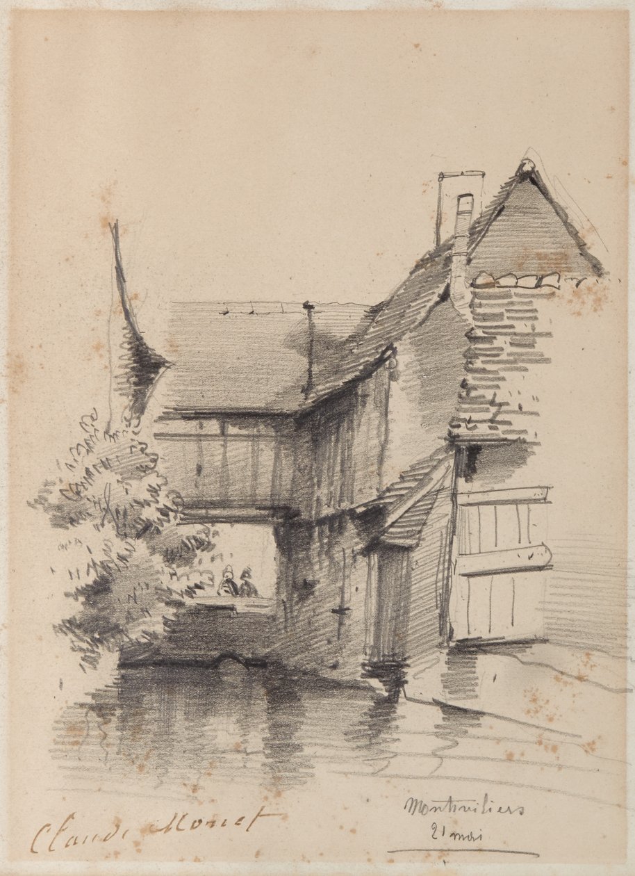 Casa no Lezarde em Montivilliers, 1857 de Claude Monet