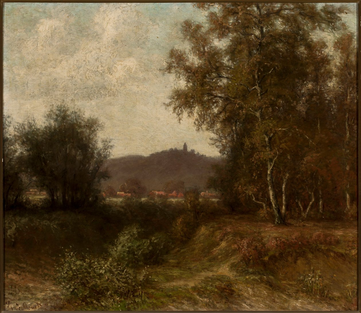 Paisagem rural com árvores de Claude Monet