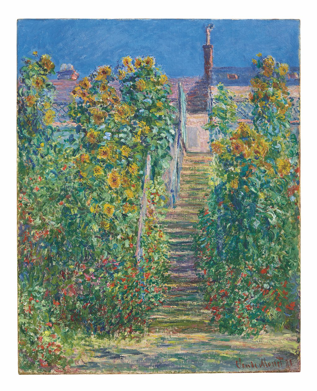 A escada em Vétheuil de Claude Monet