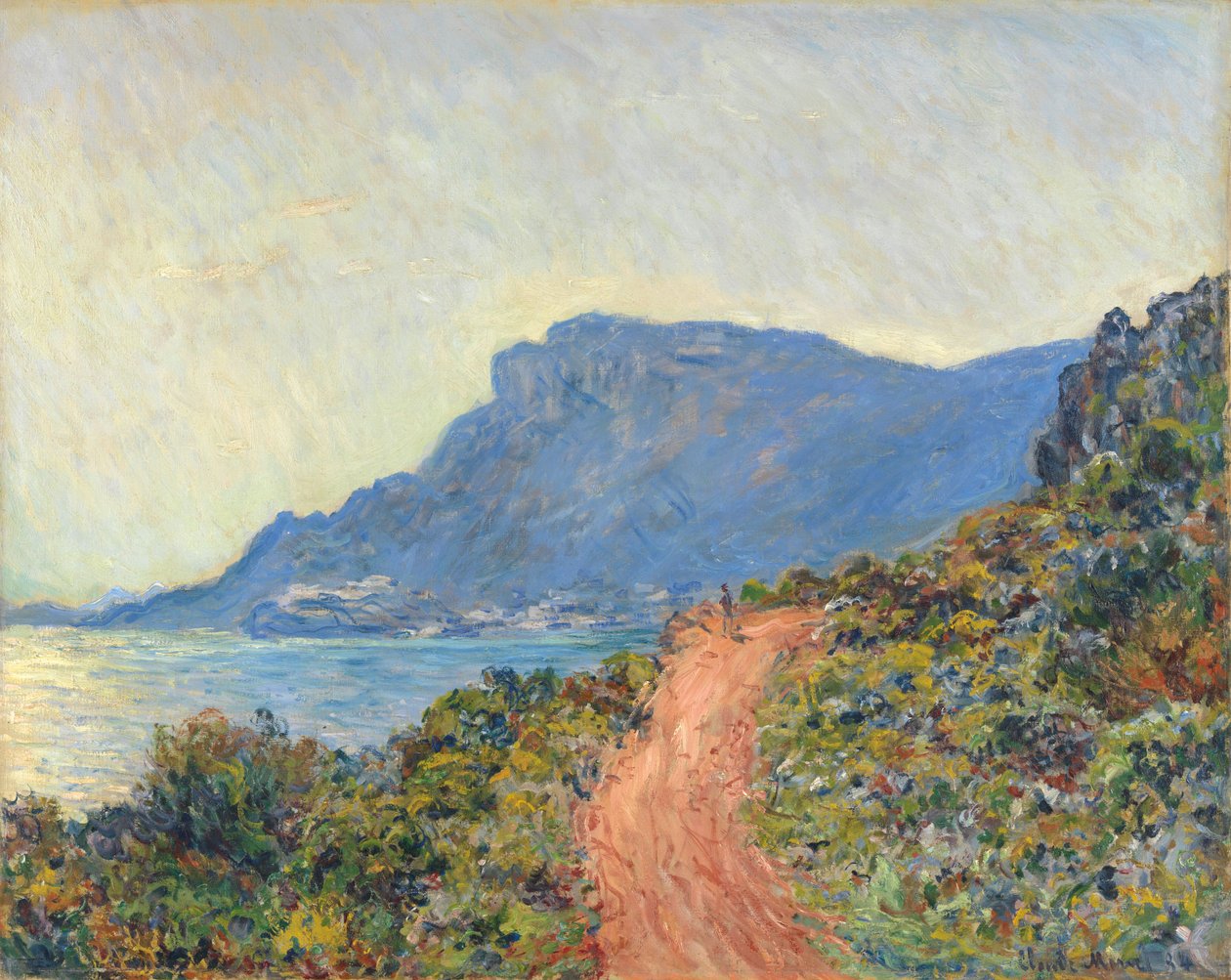 La Corniche perto de Mônaco, 1884 de Claude Monet