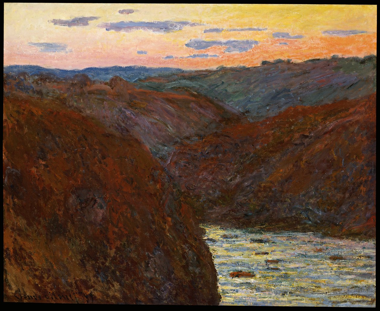 La Creuse, Pôr do sol de Claude Monet