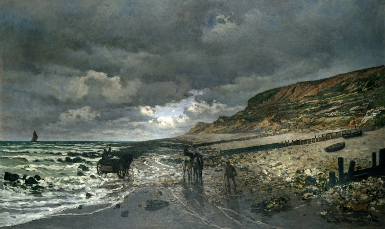 O Pointe de la Hève na maré baixa de Claude Monet