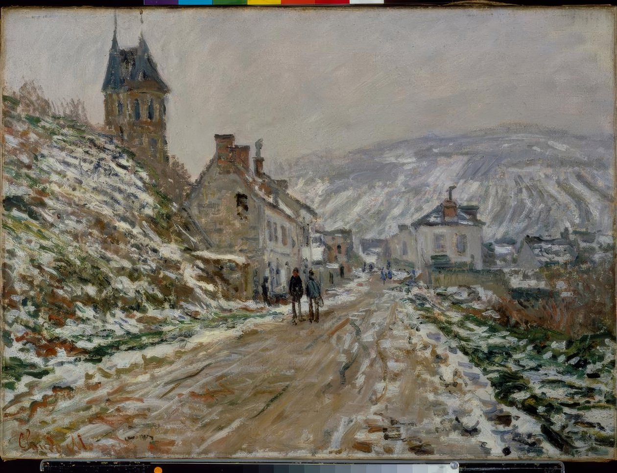 A rota para Vétheuil, inverno de Claude Monet