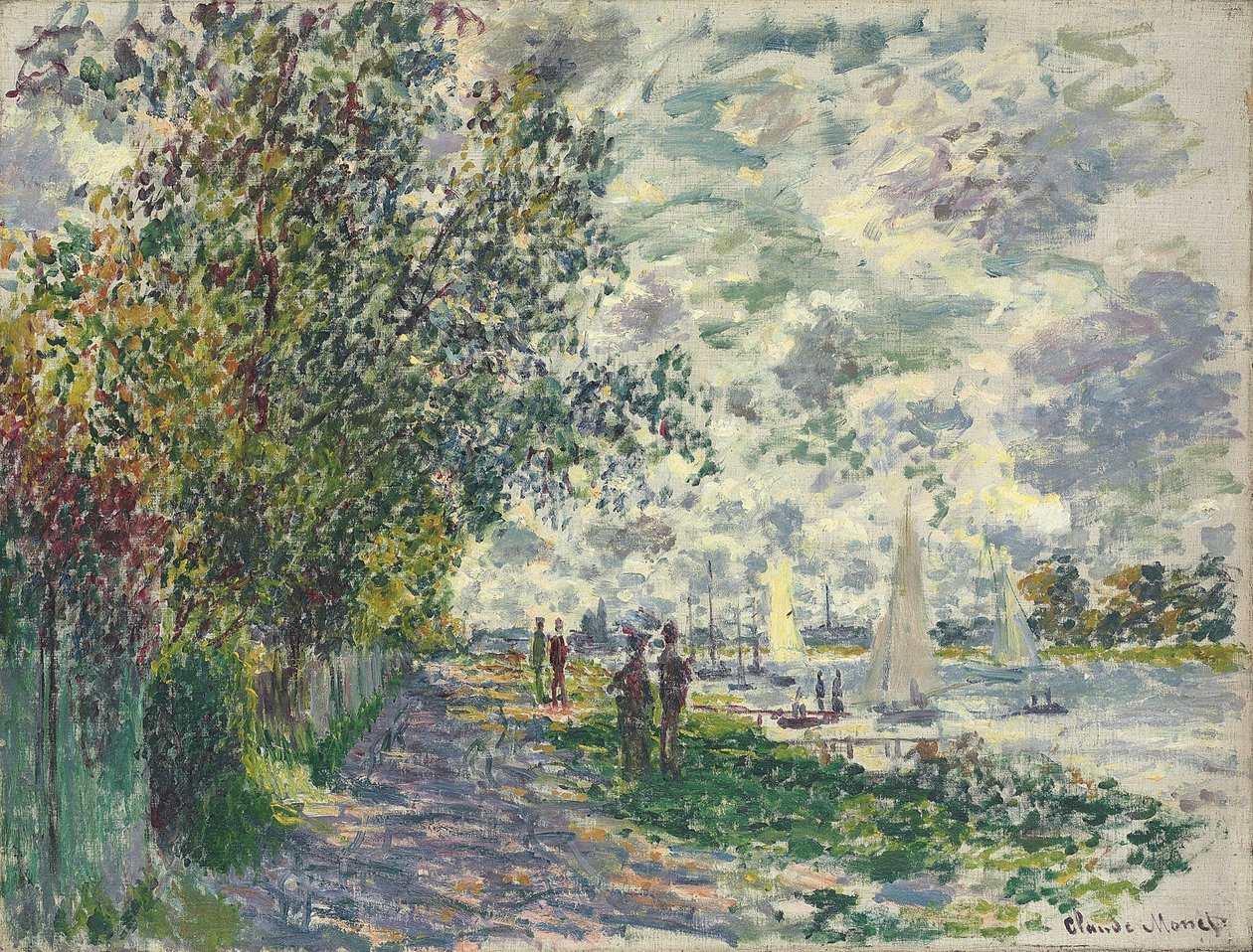 O banco de Petit-Gennevilliers, 1875 de Claude Monet