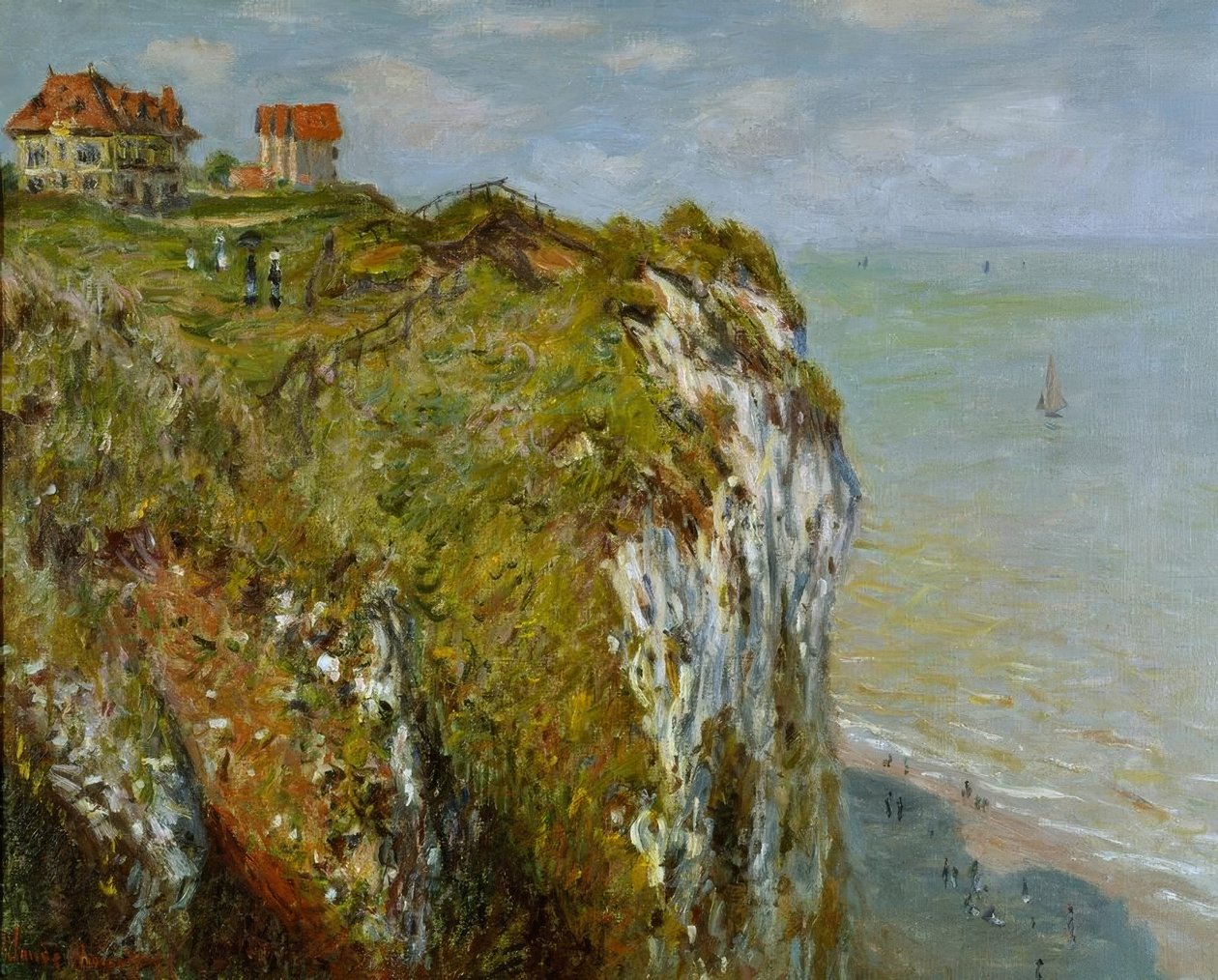 O penhasco em Dieppe de Claude Monet