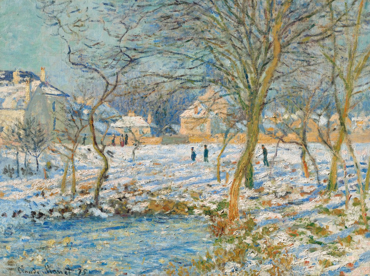 O lago, efeito neve de Claude Monet