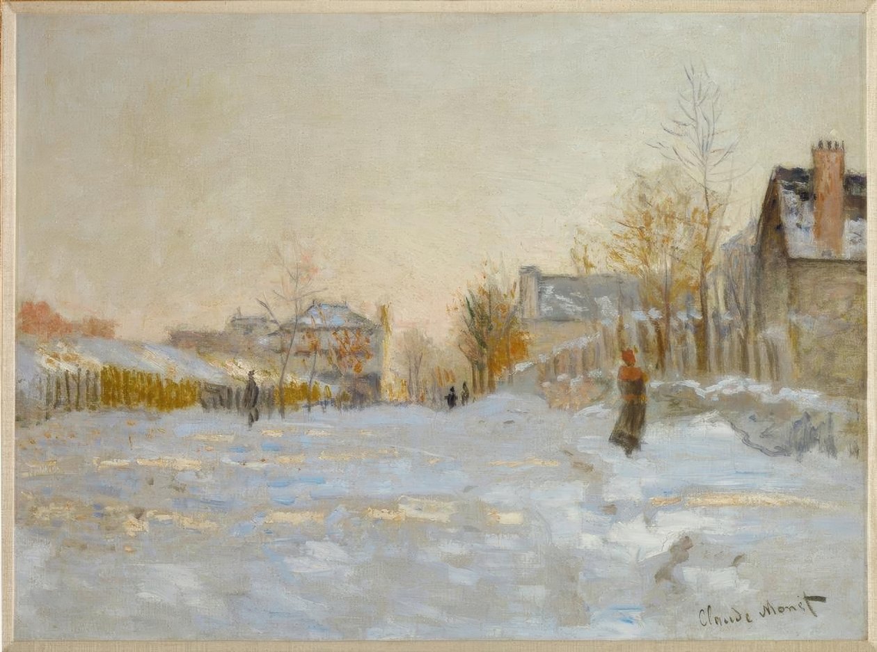 A neve em Argenteuil de Claude Monet