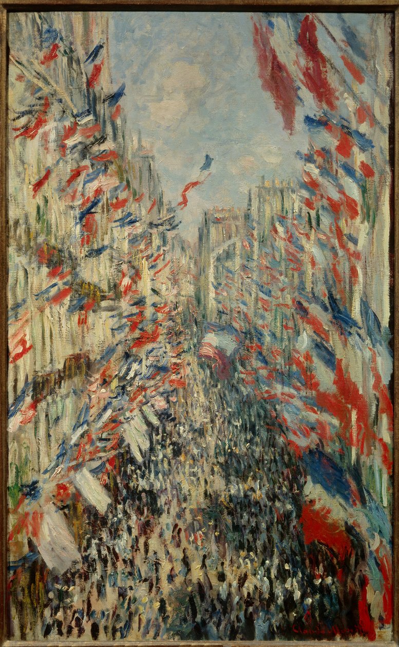 Rue Montorgueil em Paris, 30 de Junho de 1878 - Pintura de Claude Monet (1840-1926) de Claude Monet