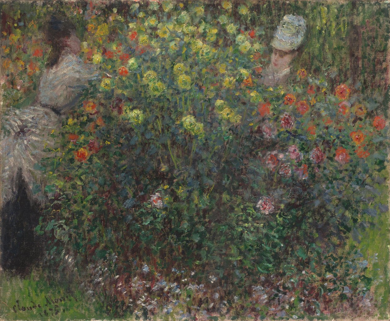 Senhoras em flores, 1875 de Claude Monet