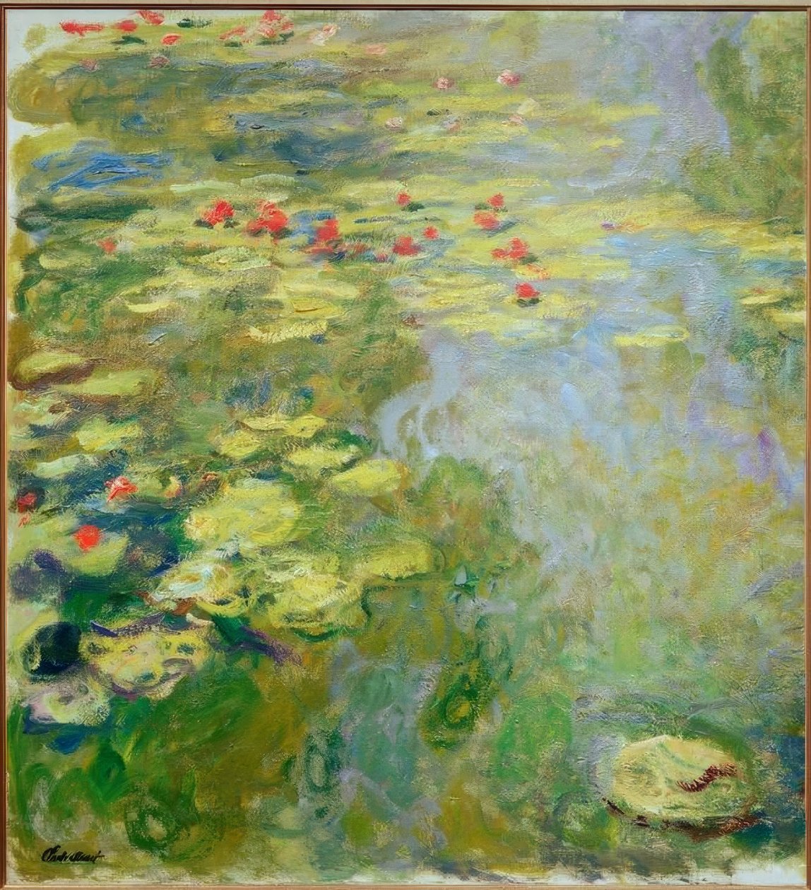 The Water Lily Pond (parte esquerda) de Claude Monet